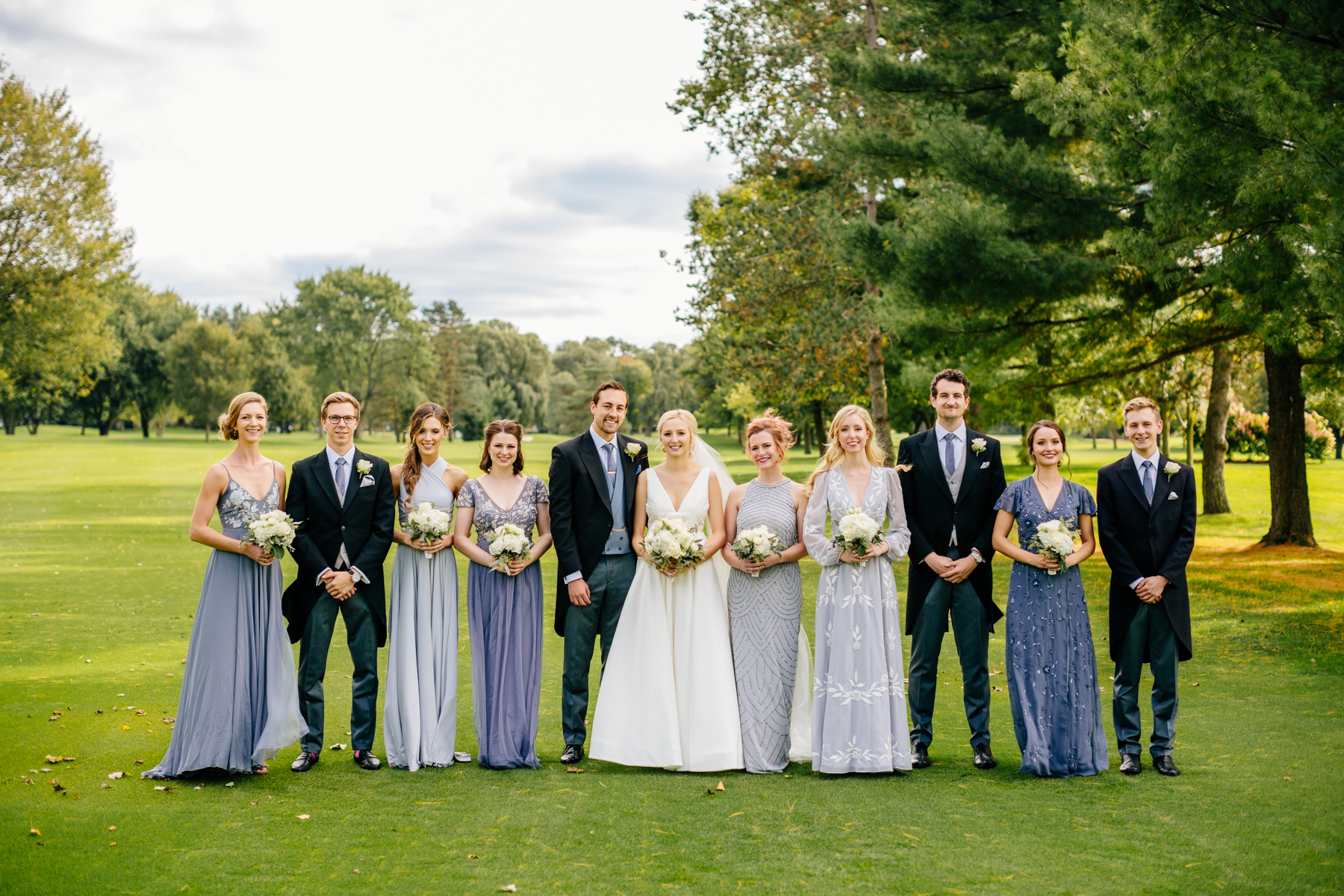 Bridal Party Portraits at the Saginaw Country Club