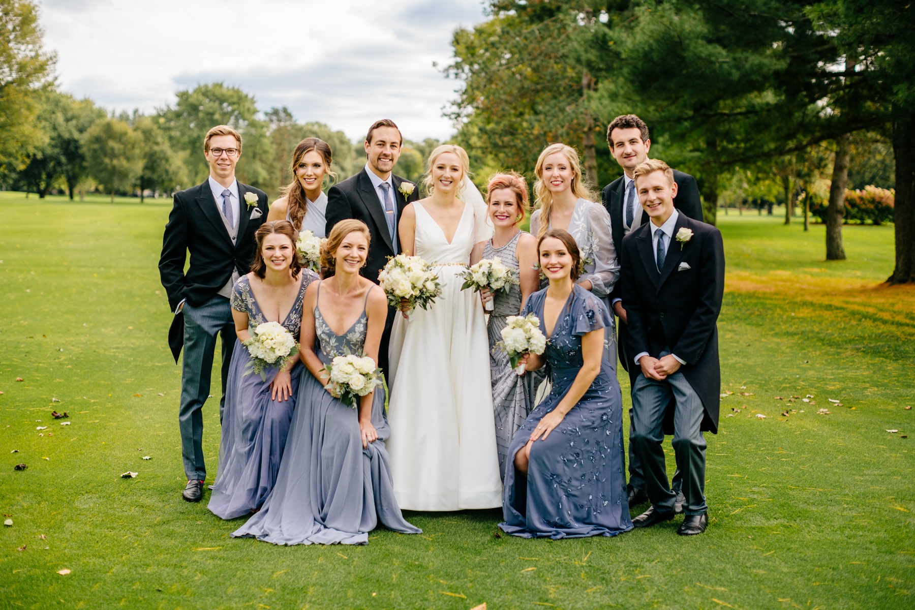 Bridal Party Portraits at the Saginaw Country Club